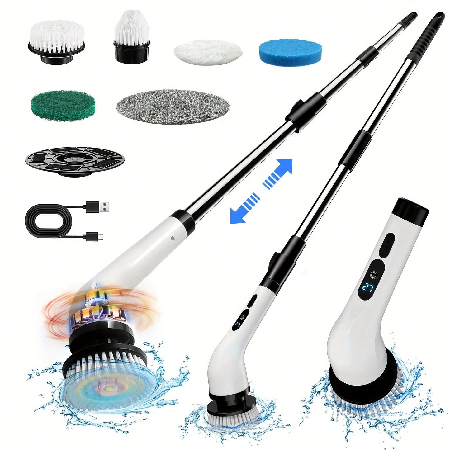 Electric Spin Scrubber – Rechargeable Multi-Surface Cleaning Brush